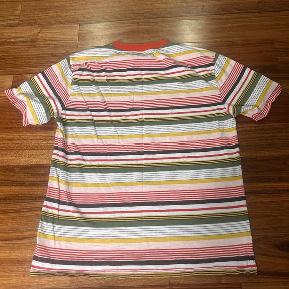 Guess Originals Striped Tee Embroidered Logo Short Sleeve Casual Small - Picture 4 of 7